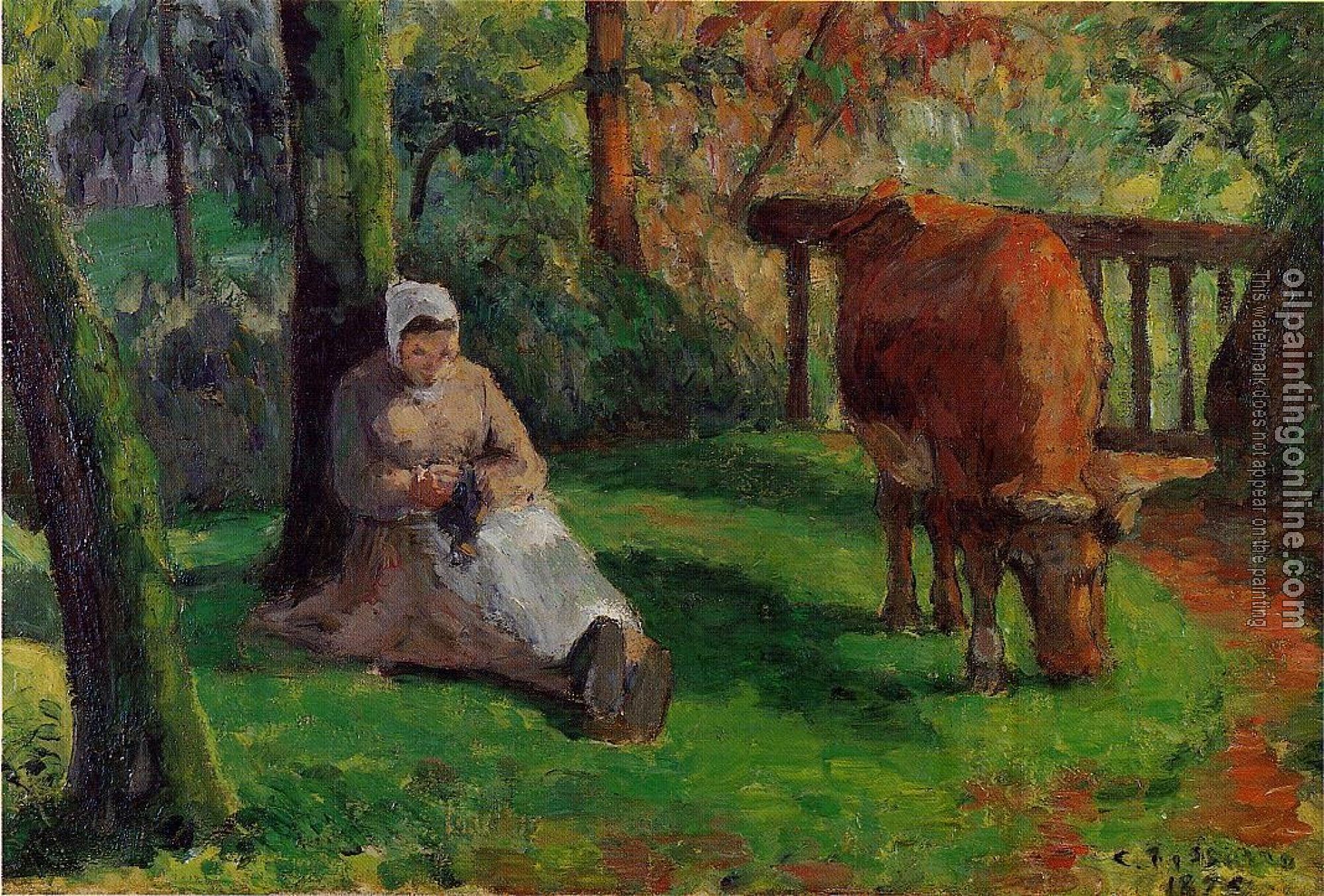 Pissarro, Camille - Cowherd